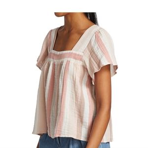 Rails Savon gauze stripe shirt